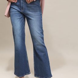 Tokyo Talkies Women Flared Clean Look Heavy Fade Stretchable Jeans-image-59