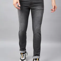STUDIO NEXX Men Tapered Fit Clean Look Whiskers and Chevrons Heavy Fade Cotton Jeans-image-52