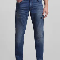 Jack & Jones Men Slim Fit Low-Rise Low Distress Heavy Fade Stretchable Jeans-picture-16