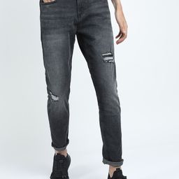 HIGHLANDER Men Grey Tapered Fit Stretchable Jeans-image-72