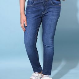 Crimsoune Club Girls Skinny Fit Clean Look Light Fade Stretchable Jeans-picture-33