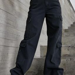 Next One Women Black Smart Clean Look Wide Leg High-Rise Stretchable Jeans-image-62