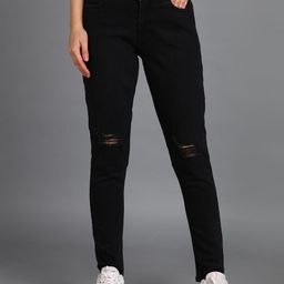 Urbano Fashion Women Skinny Fit Mildly Distressed Ripped Stretchable Jeans-image-84