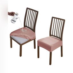 HOKIPO Pink 2 Pieces Waterproof Stretchable Chair Seat Covers-image-44
