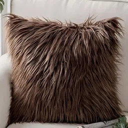 MONKDECOR Brown Embellished Square Cushion Covers-image-76