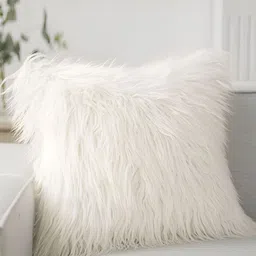 MONKDECOR Cream Quirky Textured Square Cushion Cover-46