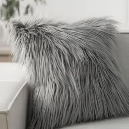 MONKDECOR Grey Quirky Textured Square Cushion Cover-4