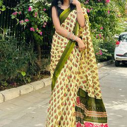 KALINI Bagh Pure Cotton Bagh Saree With Blouse Piece-image-52