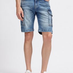 Iconic Men Washed Regular Fit Cotton Shorts-picture-46