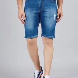 STUDIO NEXX Men Washed Denim Shorts-image-41
