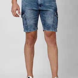 PETER ENGLAND UNIVERSITY Men Washed Denim Shorts-image-64