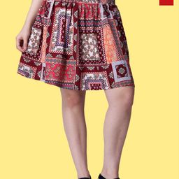 Popwings Pack of 2 Mid-Rise Flared & Pencil Skirt-picture-32