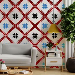 KAYRA DECOR Black & White Nash Star Design Stencil for Wall Painting-6