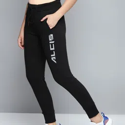 Alcis Women Black Solid Joggers-48