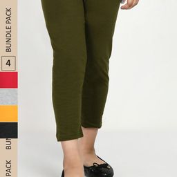 IndiWeaves Girls Pack of 5 Mid Rise Cotton Capris-image-81