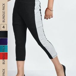 IndiWeaves Girls Pack of 2 Mid-Rise Cotton Capris-image-54