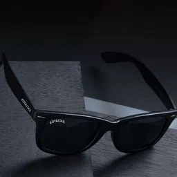 ROYALTAIL Unisex Wayfarer Black Frame & Black UV Protected Lens Premium Sunglasses-35