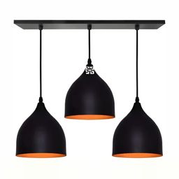 Whiteray Black & Orange Aluminium Spherical Shaped Contemporary Ceiling Lamp-5