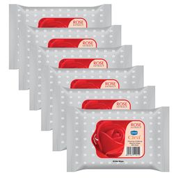 Ginni Set of 6 Rose Cleansing & Makeup Remover Wet Wipes - 30 Wipes Per Pack-23