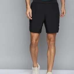Reebok Men Black Woven Solid Running Shorts-26