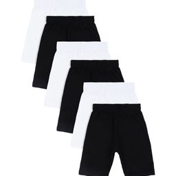 DYCA Girls Pack of 6 Solid Cotton Shorts-image-38