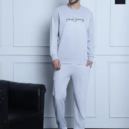 mack jonney VIMAL JONNEY Pack Of 2 Typography Printed Cotton Fleece Tracksuits-picture-32