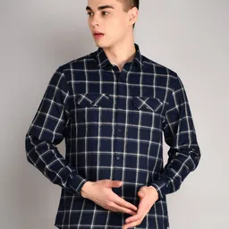 TIM PARIS Men Checked Cotton Casual Shirt-image-12