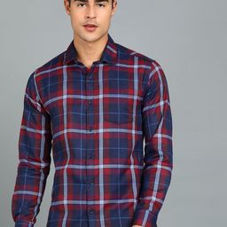Urbano Fashion Slim Fit Tartan Checks Casual Shirt-image-74