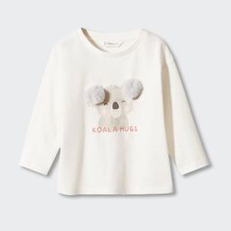 Mango Kids Girls Koala Print Pure Cotton T-shirt-image-22