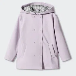 Mango Kids Girls Hooded Longline Tailored Jacket-image-96