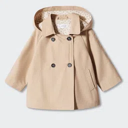 Mango Kids Girls Hooded Longline Tailored Jacket-image-52