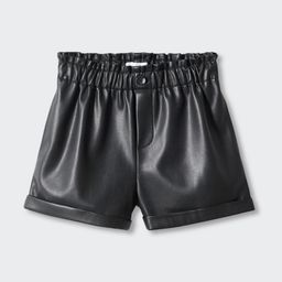 Mango Kids Girls Faux Leather Shorts-image-90