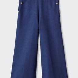 Mango Kids Girls Button Detail Trousers-image-5