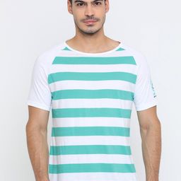 Masculino Latino Striped Raglan Sleeves Cotton T-shirt-image-46