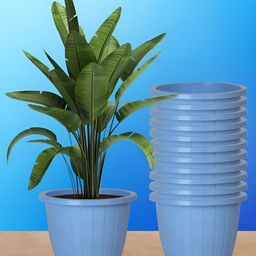Kuber Industries Blue 12 Pieces Lightweight Planters-image-29