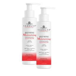 Verdant Natural Care Set Of 2 Red Wine Moisturizing Face & Body Lotion SPF 20 - 200ml Each-34