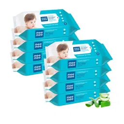 MeeMee Set of 8 Aloe Vera Extracts Wet Wipes - 72 Wipes Per Pack-12