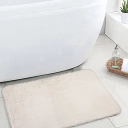 OBSESSIONS White Solid Galaxy Anti-Skid Bath Rug-10