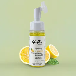 Globus naturals Refreshing Lemon Foaming Face Wash with Silicon Face Massage Brush 150 ml-10