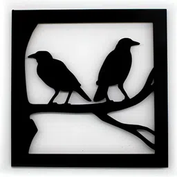 VAH Kya Bat Hai !! Black Birds Wooden Wall Hanging-39