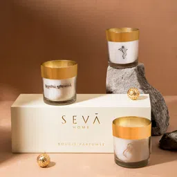 Seva Home 3 Pcs Gold-Toned Enchante Divine Collection Candles-image-13