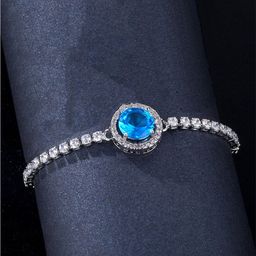 Jewels Galaxy Cubic Zirconia Silver-Plated Wraparound Bracelet-image-53