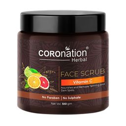 COROnation Herbal Vitamin C Face Scrub with Almond Oil for Tan & Dark Spots Removal - 100g-47