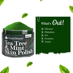 EcstaCBeauty Tea Tree & Mint Skin Polish Acne & Pimples Scrub 50 gm-4