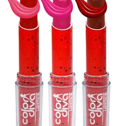 Adbeni Set Of 3 Hot Shot Lipsticks- Indic Maroon 05 - Pink Perfect 06 - Thunderbird 07-29