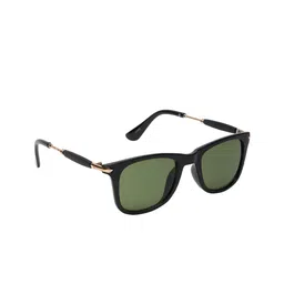 GARTH Unisex Green Lens & Black Square Sunglasses with UV Protected Lens BB_GREBLK_GRT-4