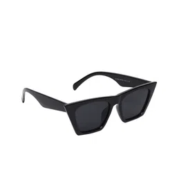 CRIBA Unisex Black Lens & Black Cateye Sunglasses with UV Protected Lens-46
