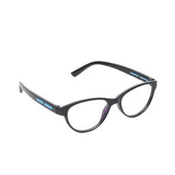 GARTH Unisex Clear Lens & Black Cateye Sunglasses with UV Protected Lens AERO CAT BLK_GRT-42
