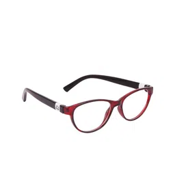 OPTIFY Unisex Clear Lens & Red Cateye Sunglasses with UV Protected Lens-3