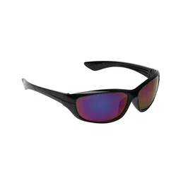 GARTH Unisex Blue Lens & Black Sports Sunglasses with UV Protected Lens-48